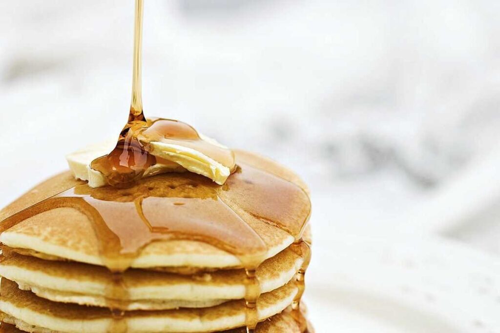 Pancakes with Maple Syrup Halal Breakfast